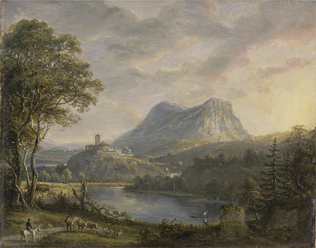 Landskab med en sø af Paul Sandby