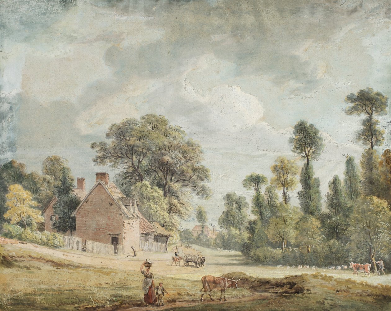 Kigger ned ad Egham Hill af Paul Sandby