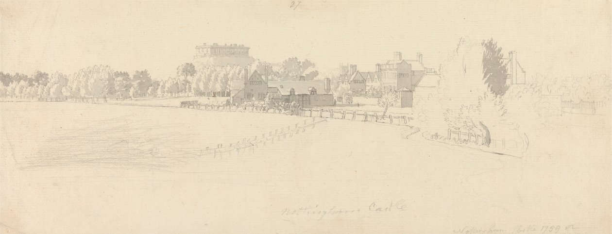 Nottingham Castle af Paul Sandby