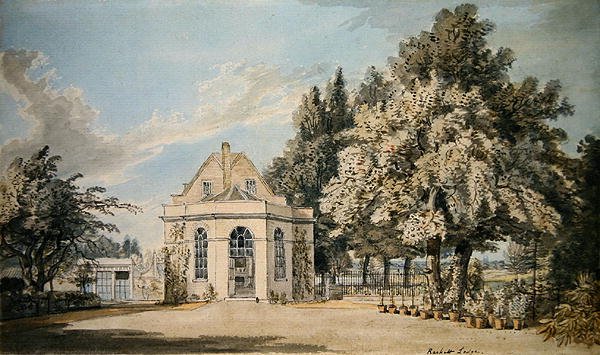 Rackett Lodge, Wandsworth (akvarel over blyant på papir) af Paul Sandby