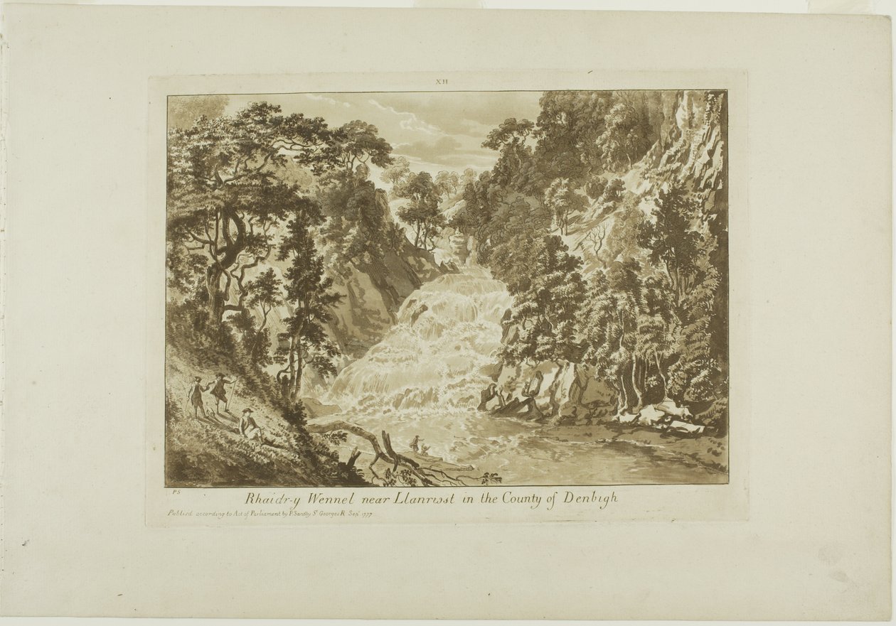 Rhaidr-y Wennel nær Llanrwst i landet Denbigh af Paul Sandby