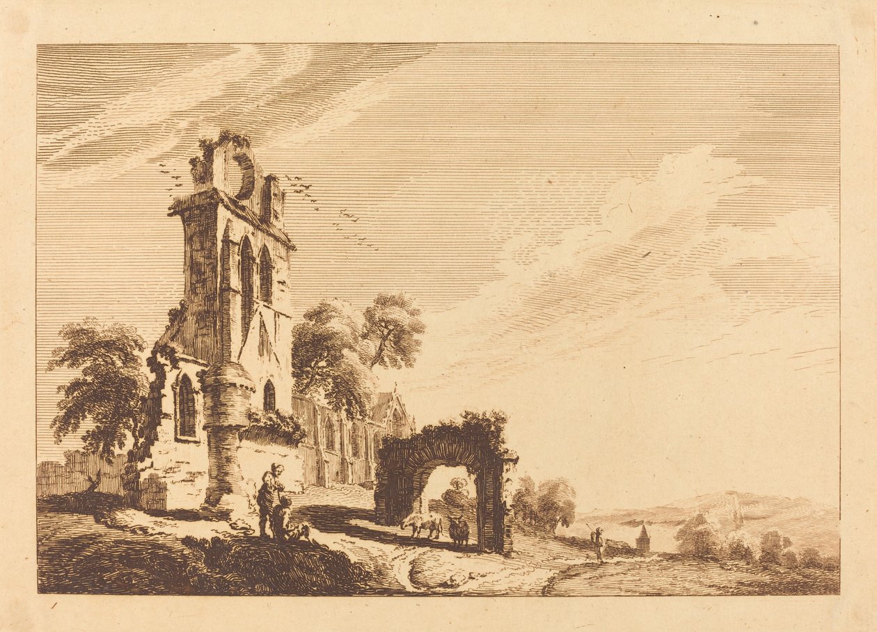 Ødelagt Abbey af Paul Sandby