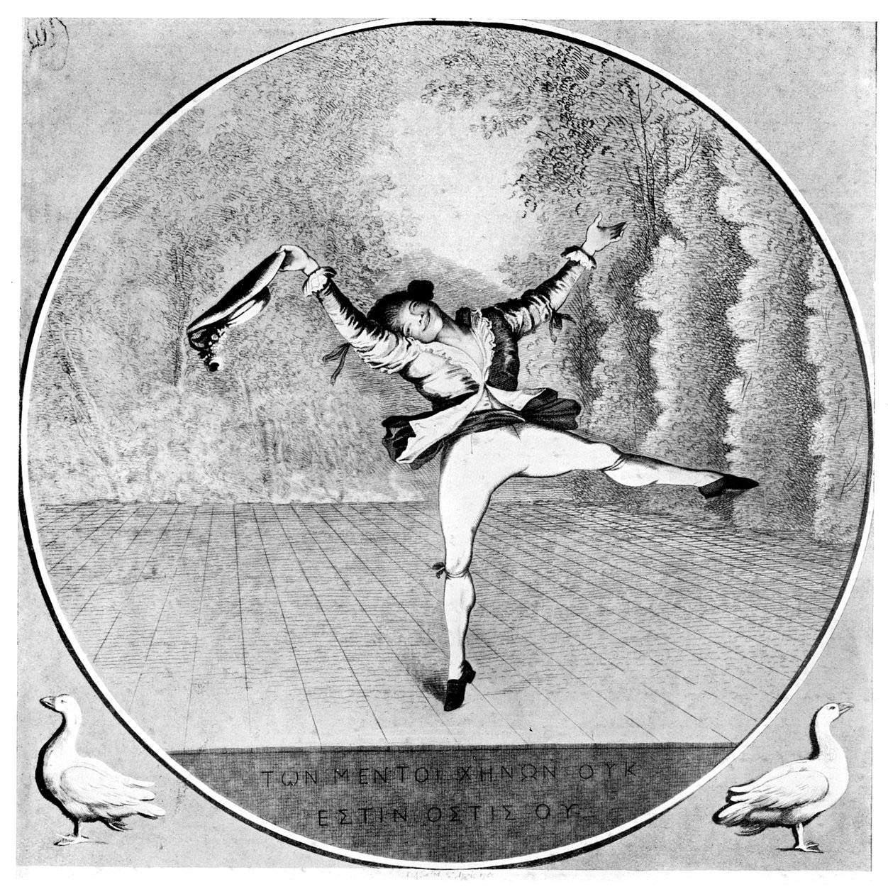 Satire over Vestris, 1781 af Paul Sandby