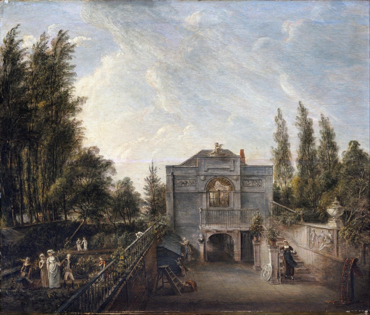 Kunstnerens atelier, Bayswater af Paul Sandby