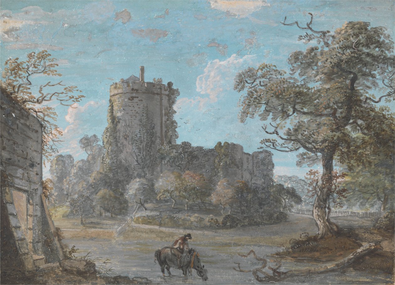 Indgangen til Chepstow Castle af Paul Sandby