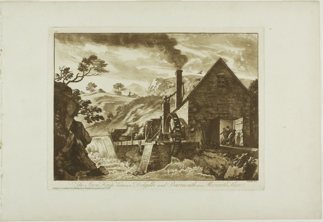 Iron Forge mellem Dolgelli og Barmouth i Merioneth Shire af Paul Sandby