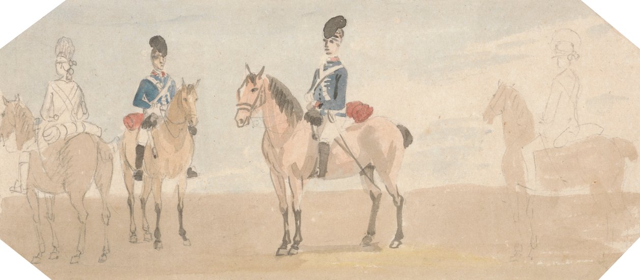 De lette dragoner af Paul Sandby