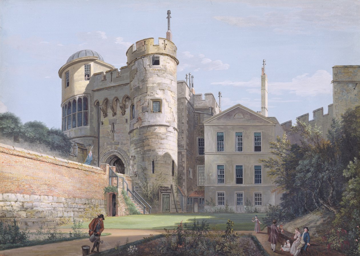 Norman Gate og viceguvernørs hus (gouache over grafit på papir) af Paul Sandby