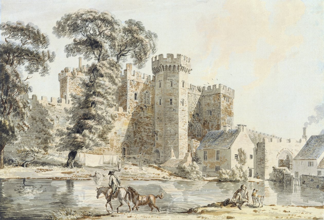 Den sydlige port til Cardiff Castle af Paul Sandby