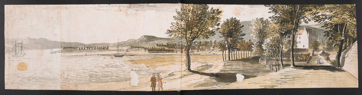 Udsigt over Inveraray af Paul Sandby
