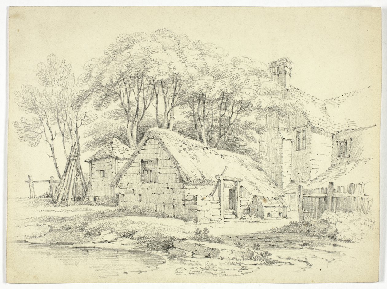 Gårdsbygninger af Paul Sandby Munn