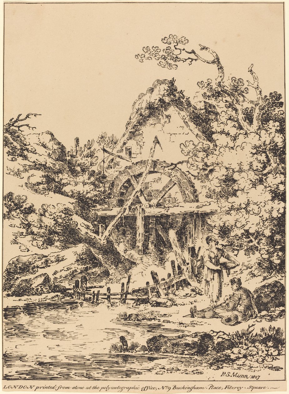 Gammel Vandmølle af Paul Sandby Munn