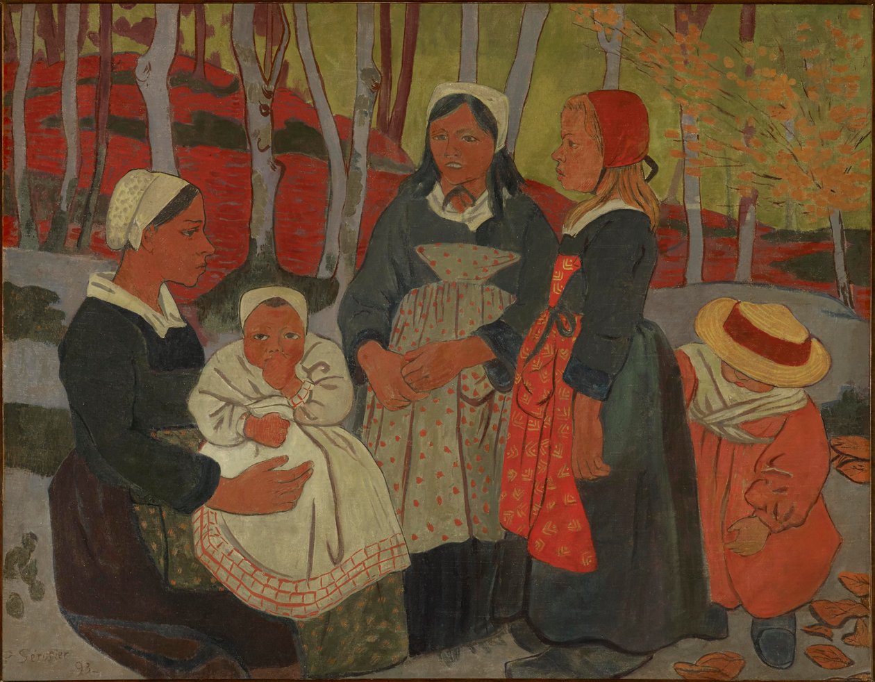 Bretagnere i Huelgoat-skoven af Paul Sérusier