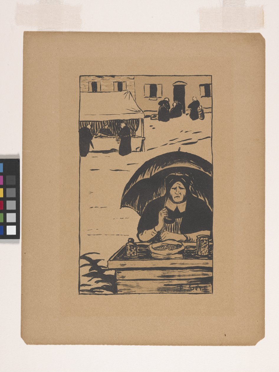 Gadehandleren (farvelitografi) af Paul Sérusier