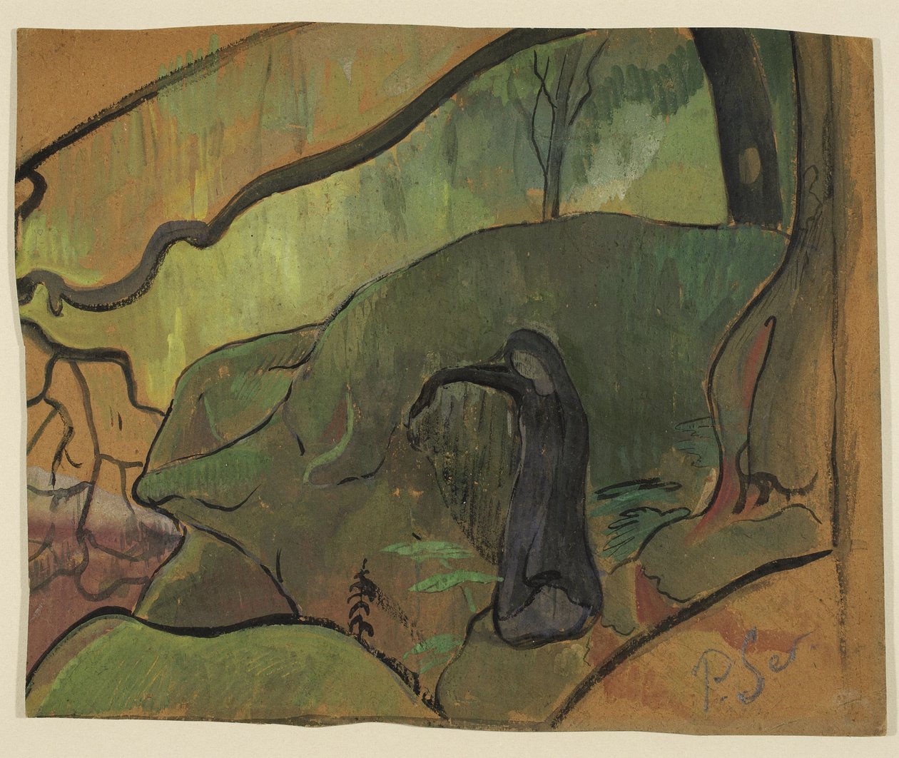 Jordens søvn (bretonsk kvinde i skoven) af Paul Sérusier