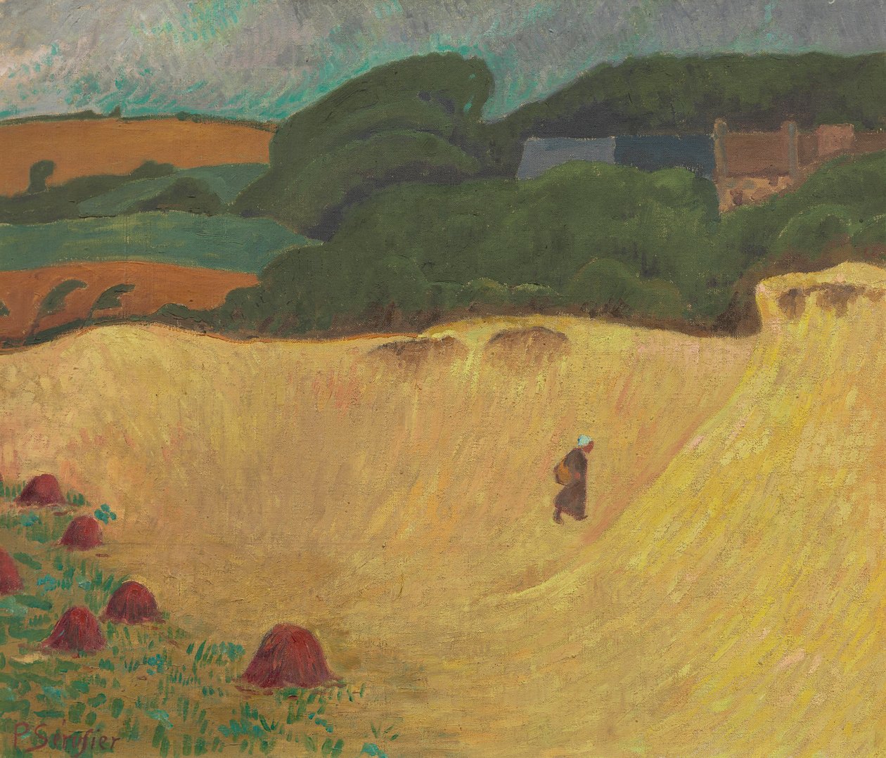 Stranden i Les Grands Sables ved Le Pouldu af Paul Sérusier