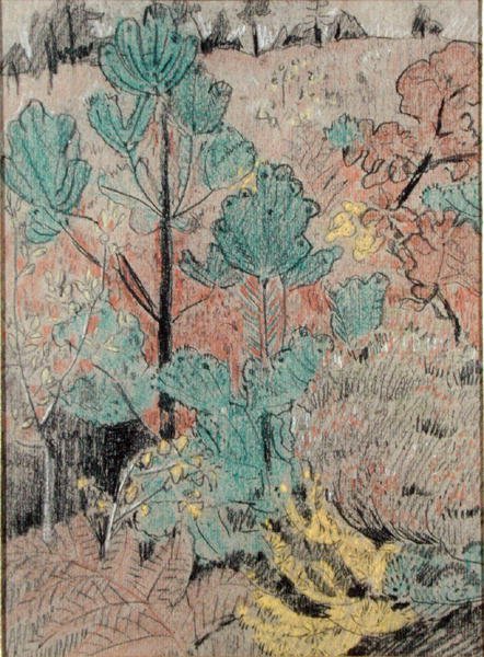 Underskov (kul & pastel på papir) af Paul Sérusier