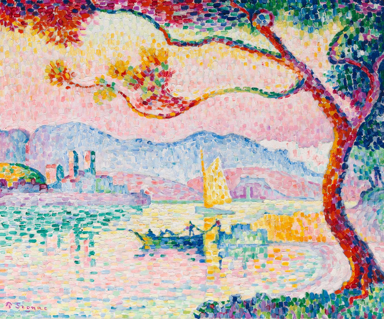 Antibes (olie på lærred) af Paul Signac