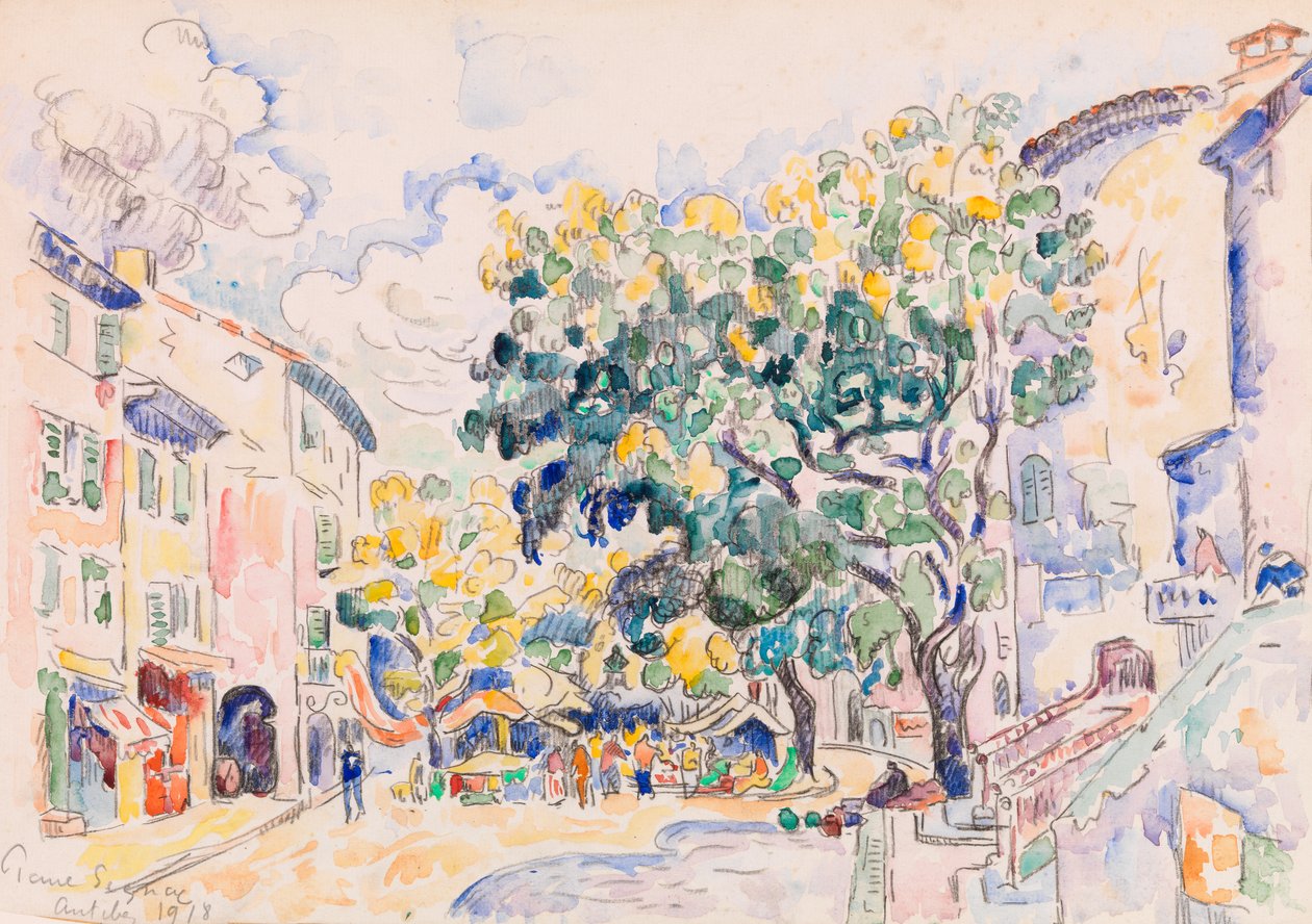 Antibes af Paul Signac