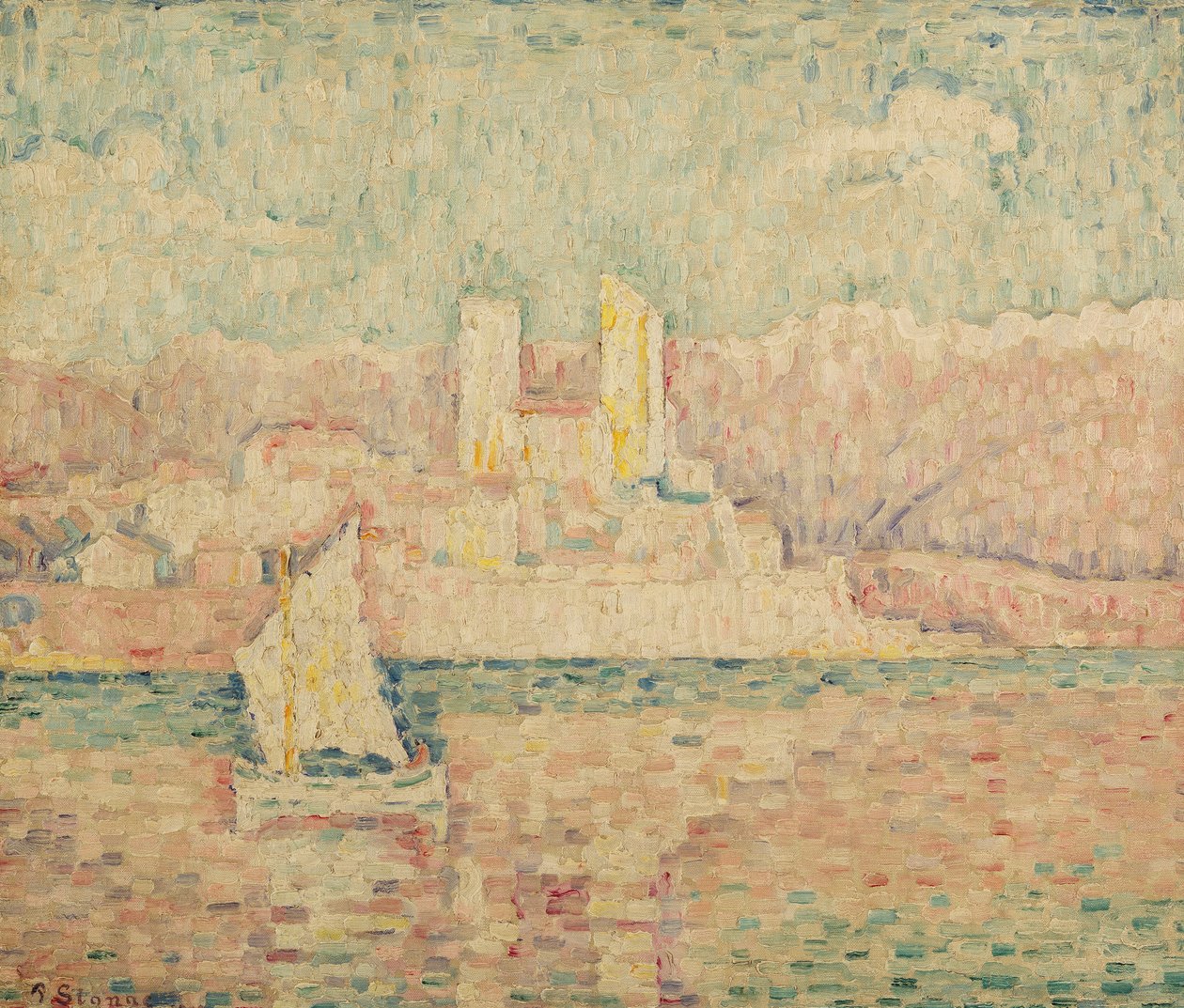 Antibes Morgen, 1919 af Paul Signac