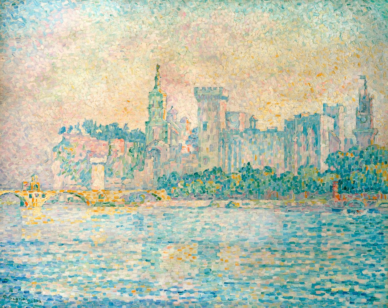 Avignon, morgen, 1909 af Paul Signac