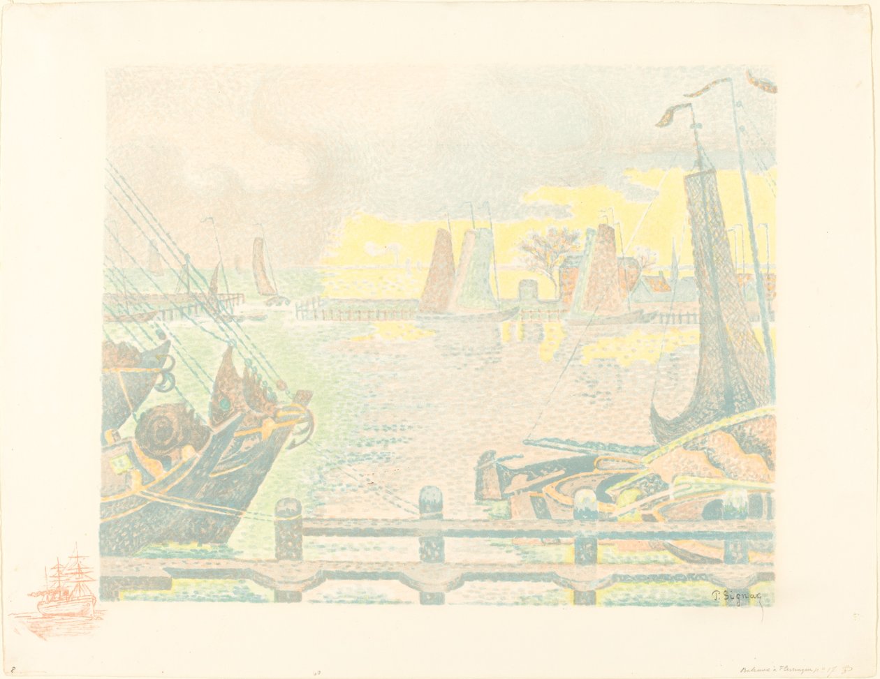 Både ved Flushing af Paul Signac
