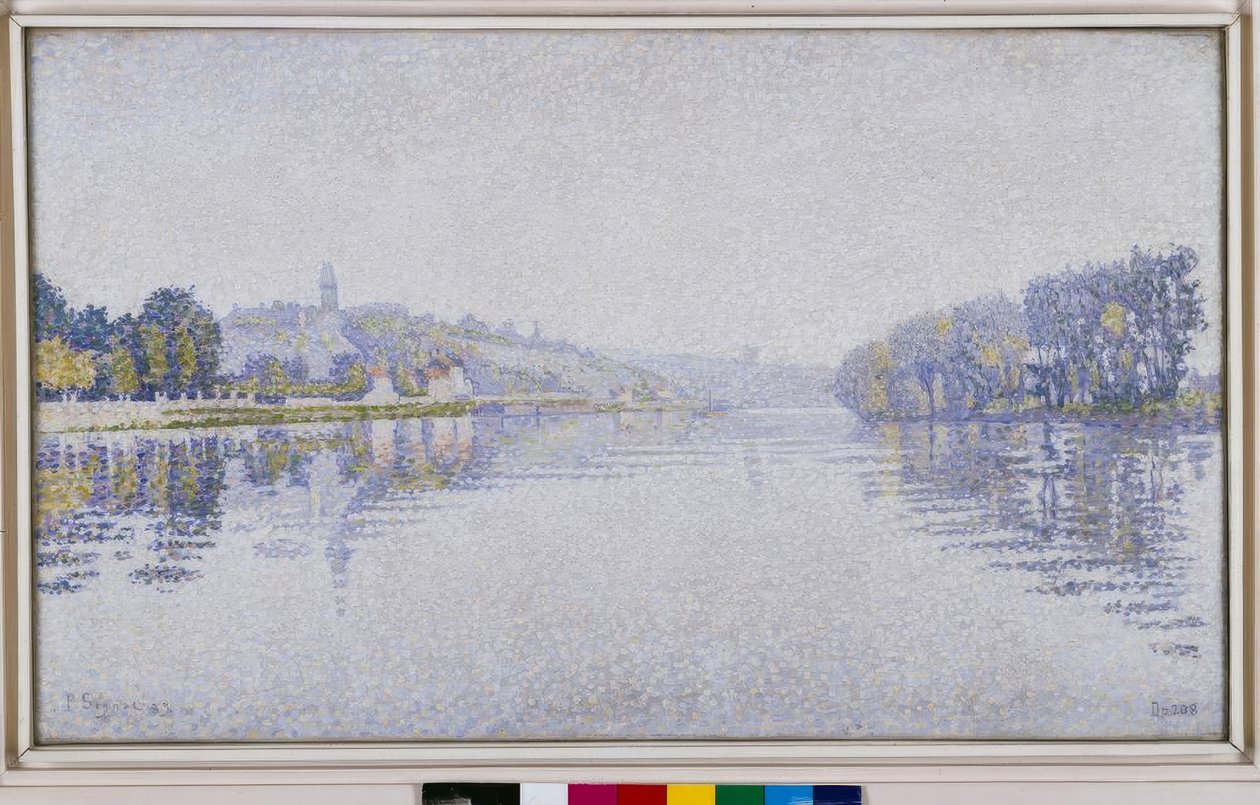 Riverside. Seinen ved Herblay af Paul Signac