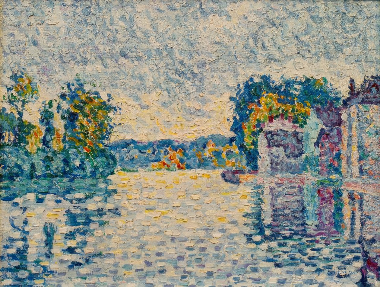 Seinen ved Samois af Paul Signac