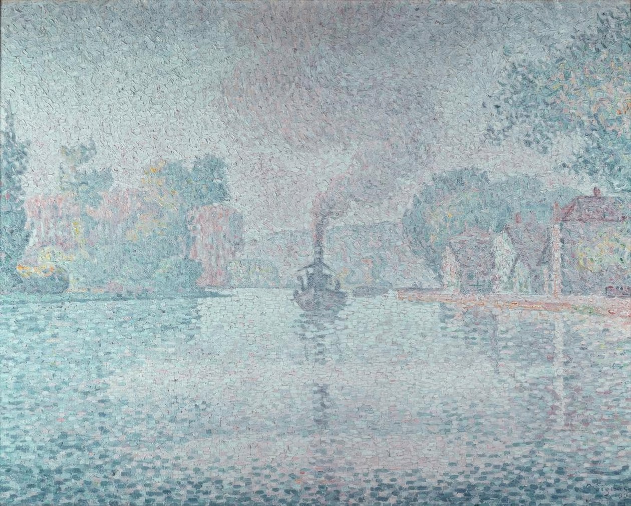 Seinen ved Samois af Paul Signac