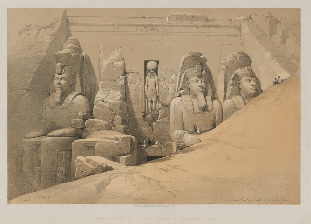 Egypten og Nubien, bind II: Forhøjning af Aboo Simbels store tempel, Nubien af Paul Signac