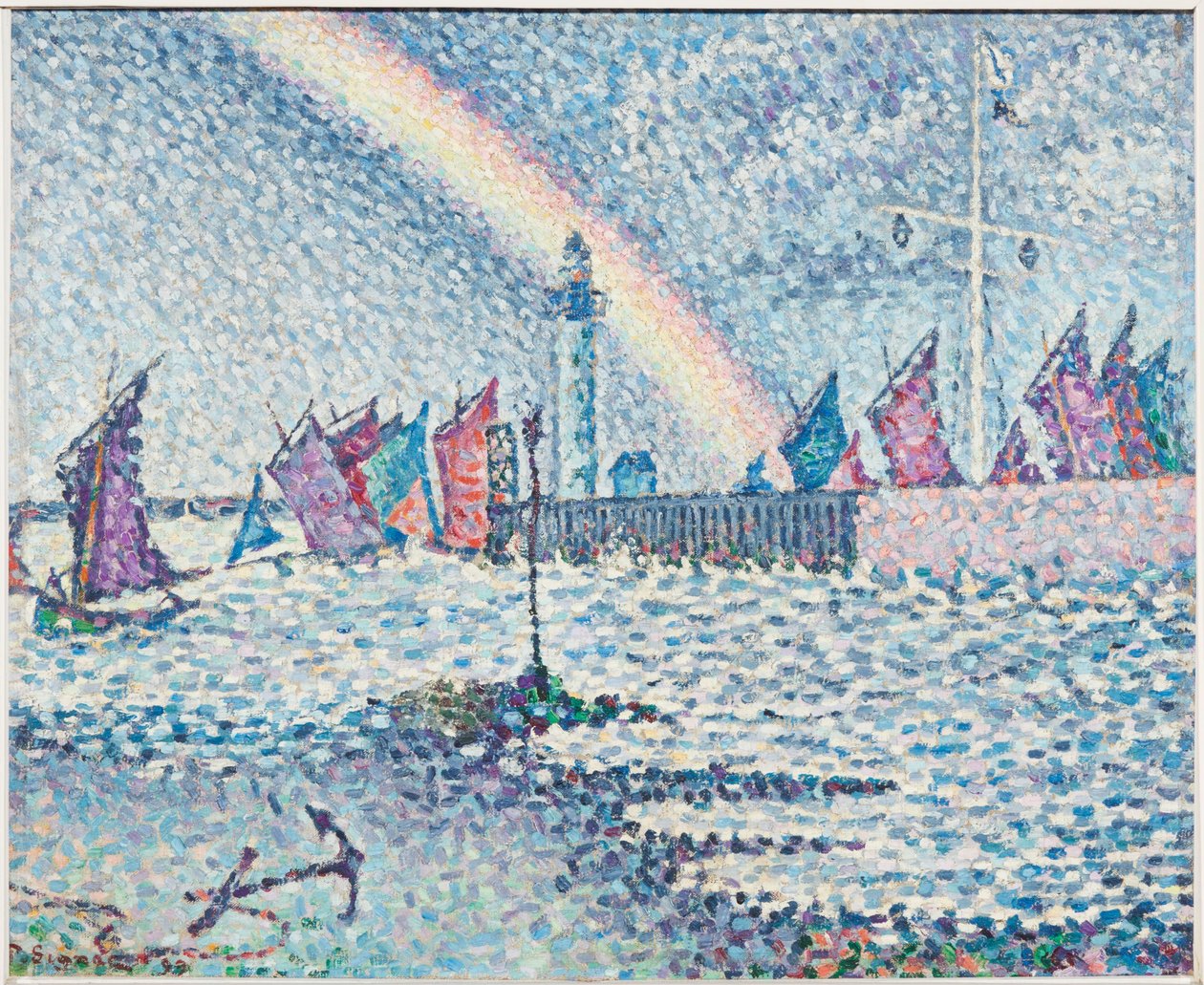 Indsejlingen til havnen i Honfleur af Paul Signac