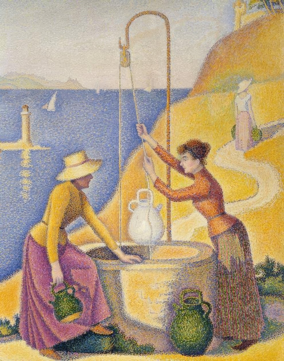 Kvinder ved brønden (Opus 238) af Paul Signac