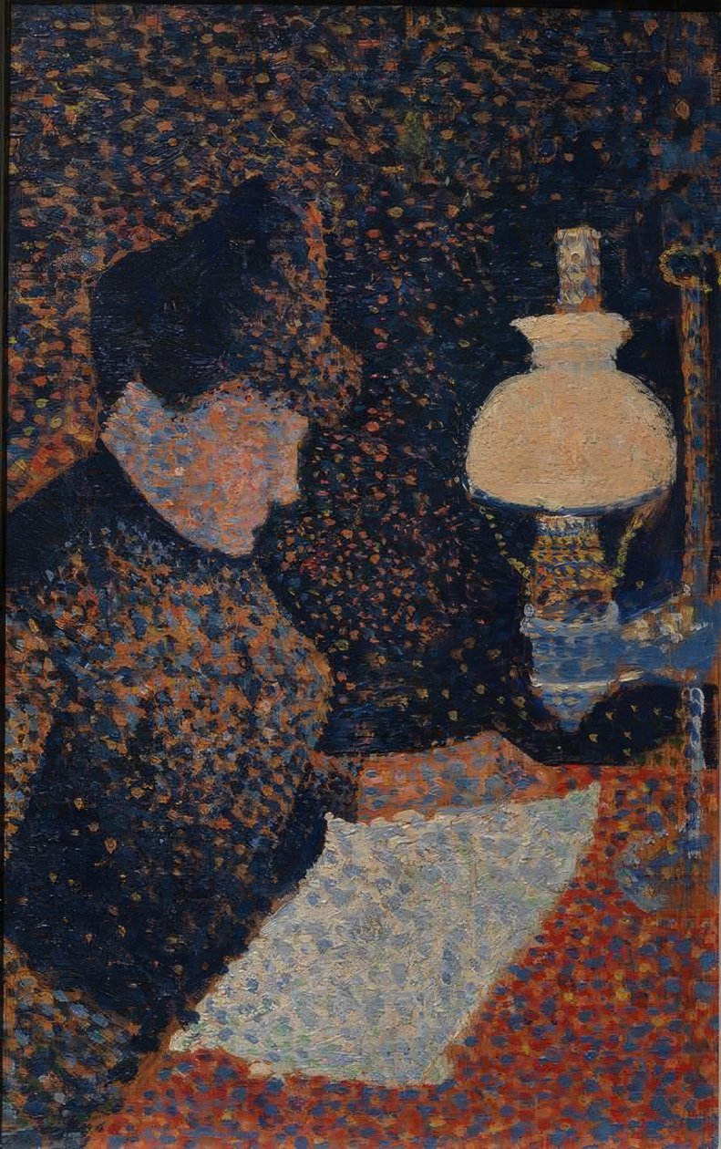 Kvinde under lampen af Paul Signac