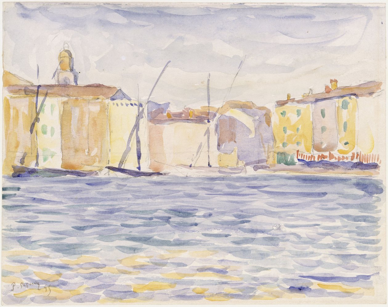 Huse ved en landingsplads i syd af Paul Signac