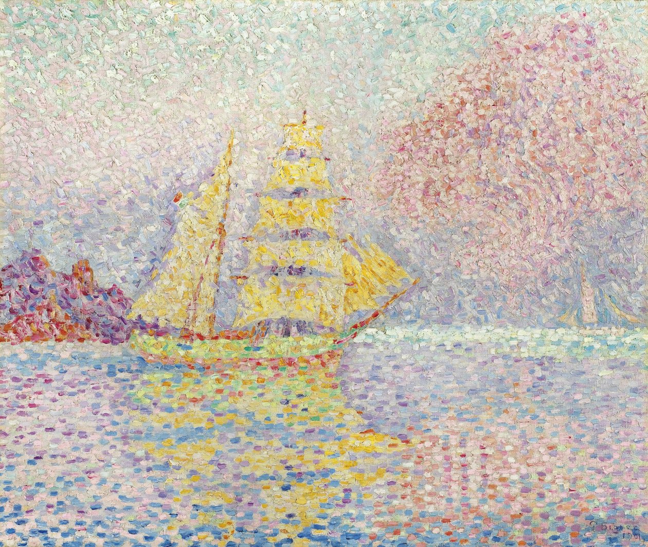 Italiensk brig i Agay, 1901 af Paul Signac