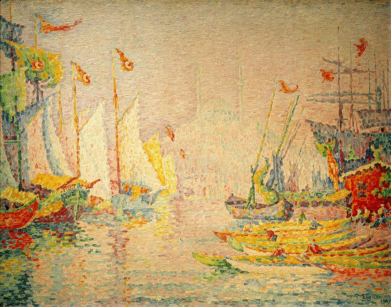 Konstantinopel, Det Gyldne Horn / Maleri v. Paul Signac af Paul Signac