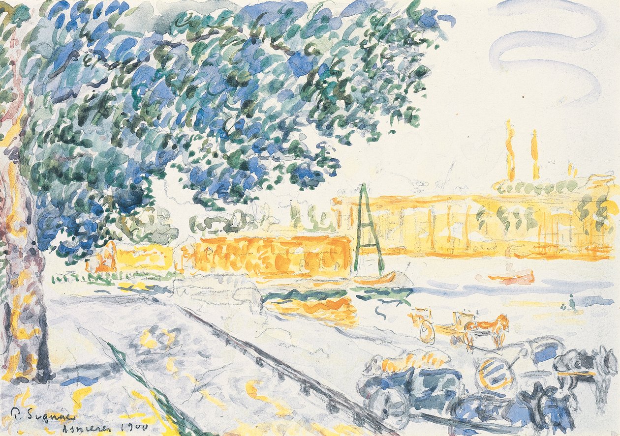 Seinen ved Asnières af Paul Signac