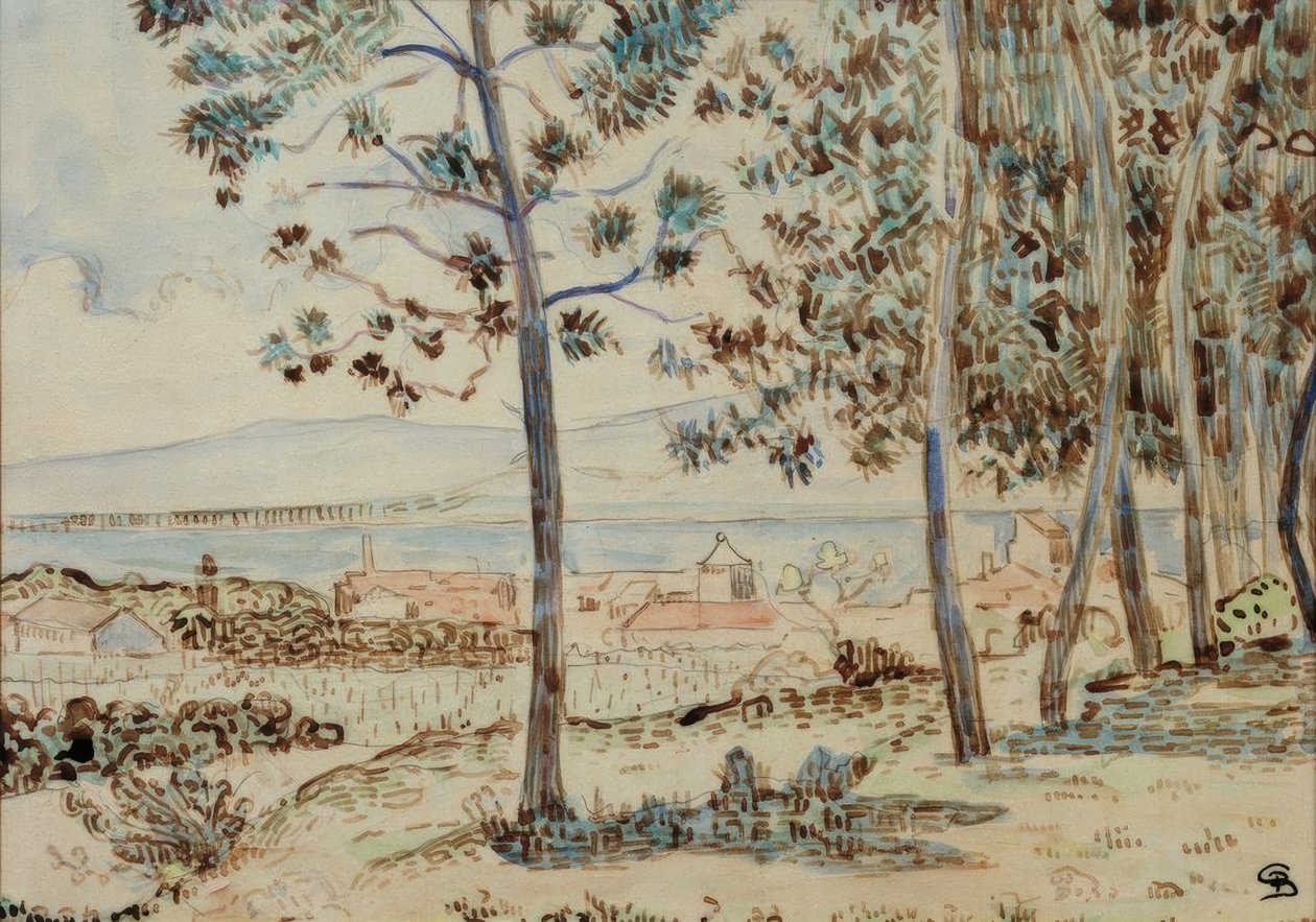Katedralen i Quimperle af Paul Signac