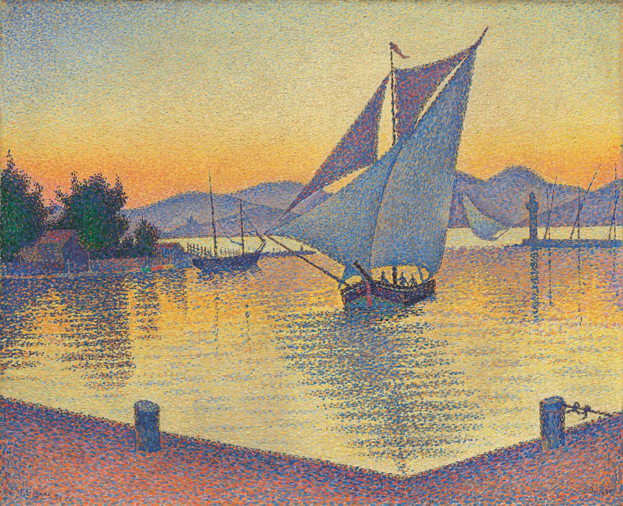 Havnen ved solnedgang, opus 236 af Paul Signac