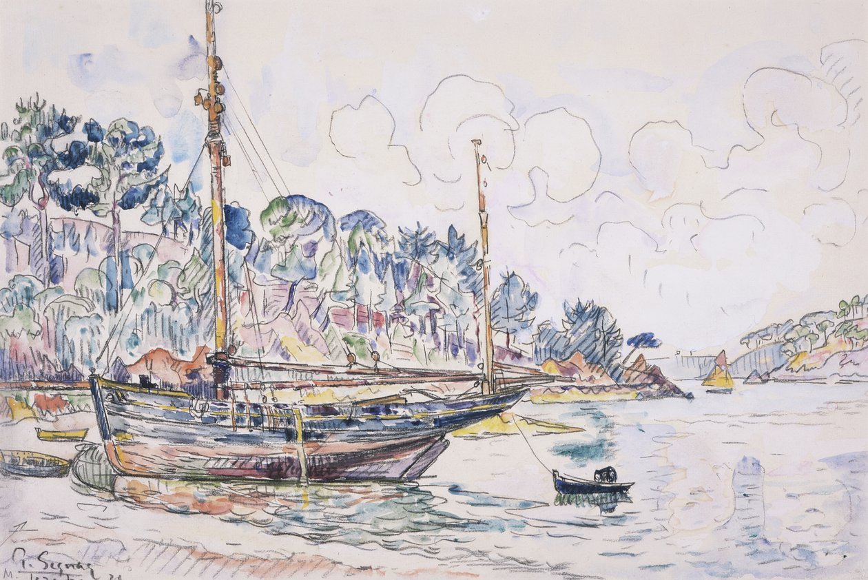 Lézardrieux: kysten af Paul Signac