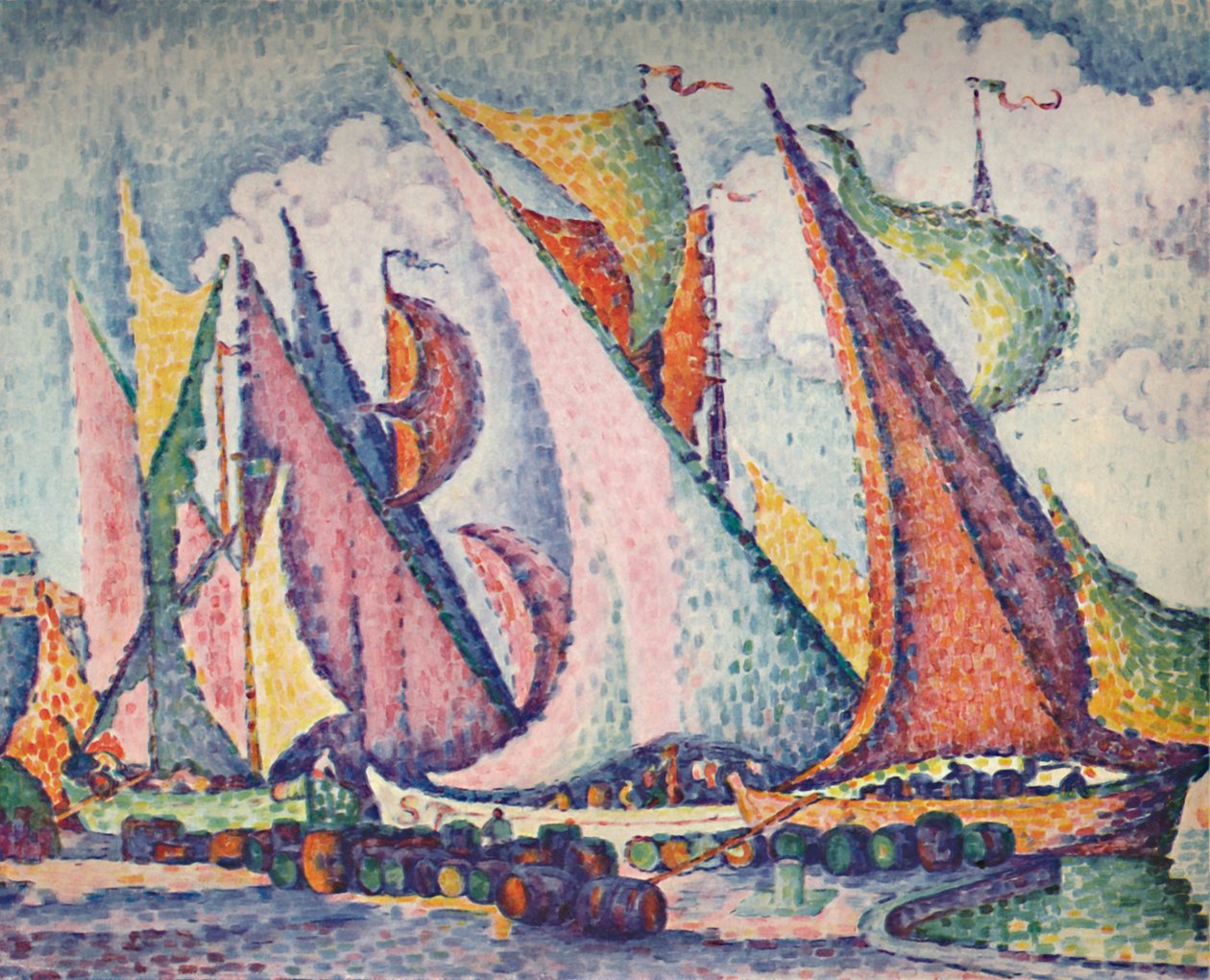Middelhavssejlbåde, 1923 af Paul Signac