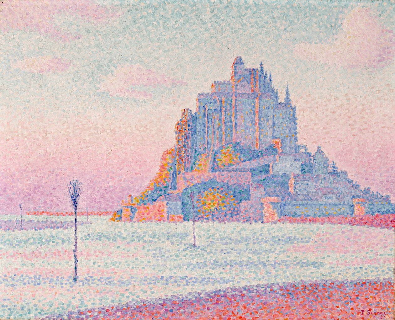 Mont Saint-Michel, Solnedgang af Paul Signac