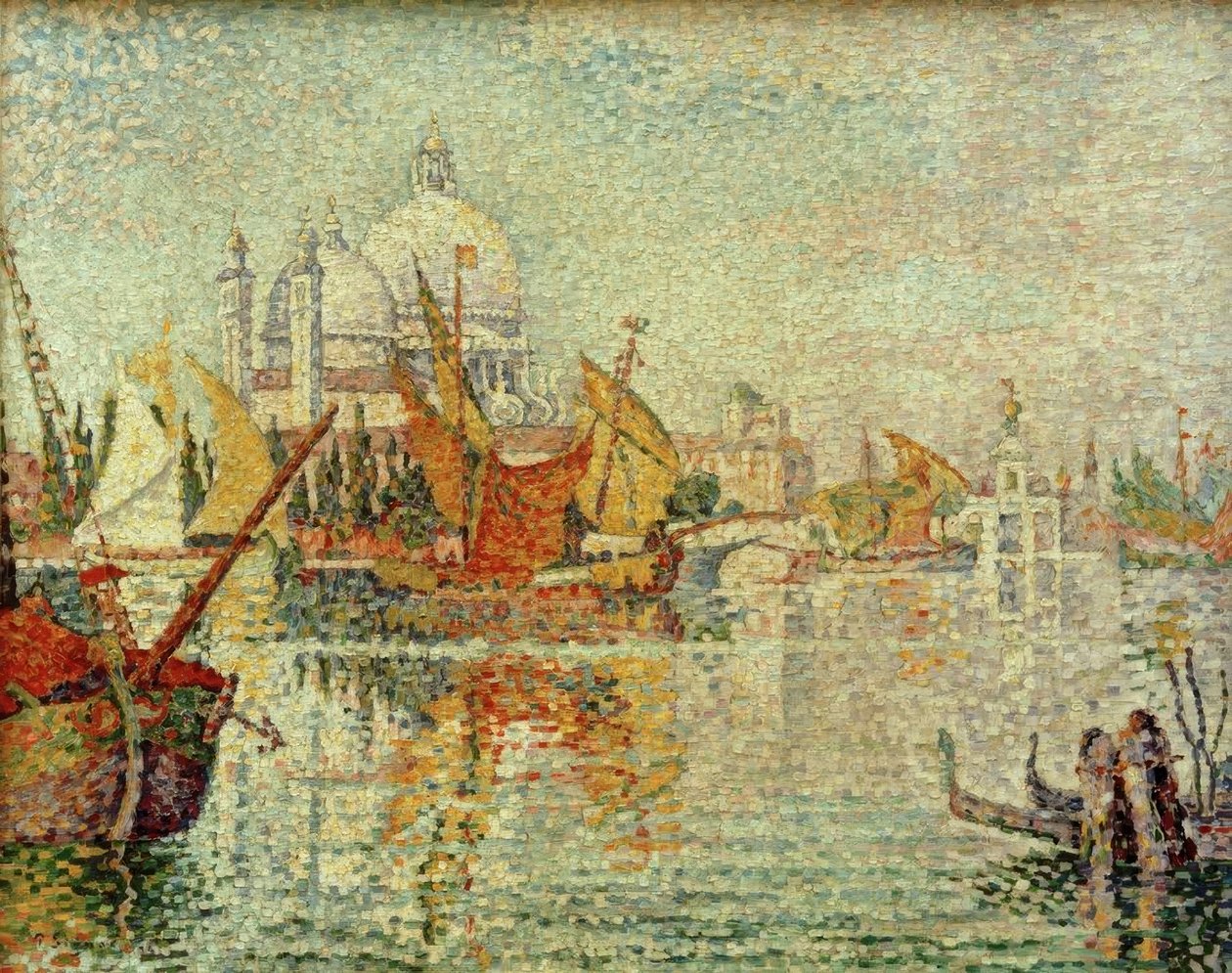 Fortøjning af Giudecca (Venedig) af Paul Signac