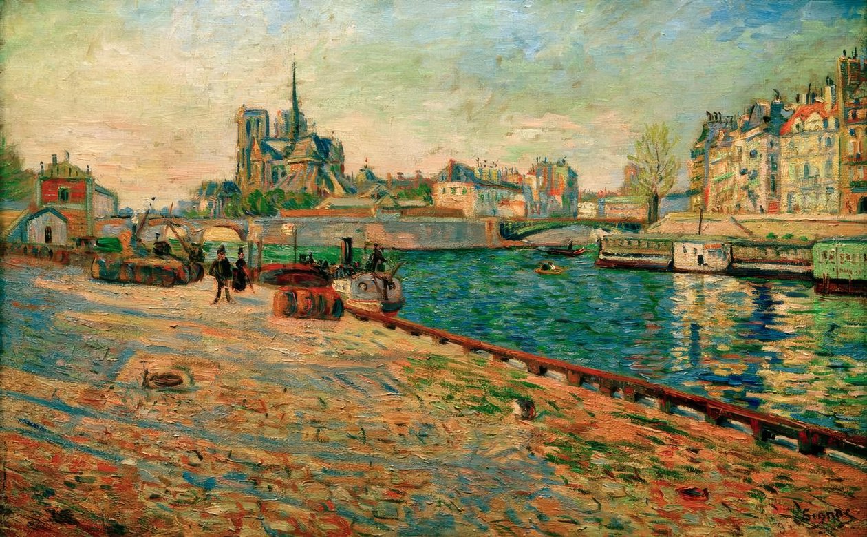 Notre-Dame, Ile Saint-Louis, udsigt fra Quai de la Tournelle, af Paul Signac