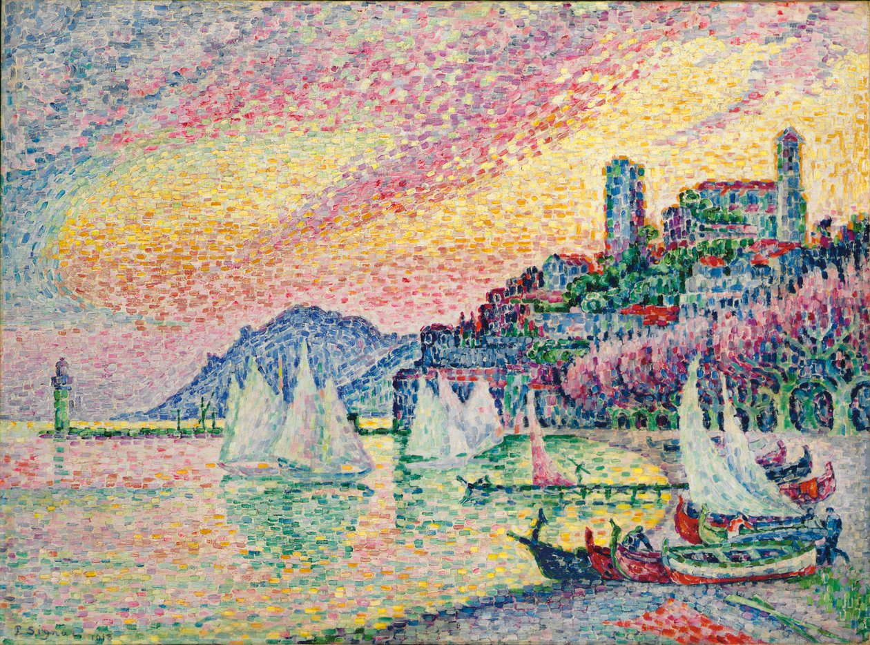 Gamle Havn i Cannes; Cannes gamle havn, 1918 af Paul Signac