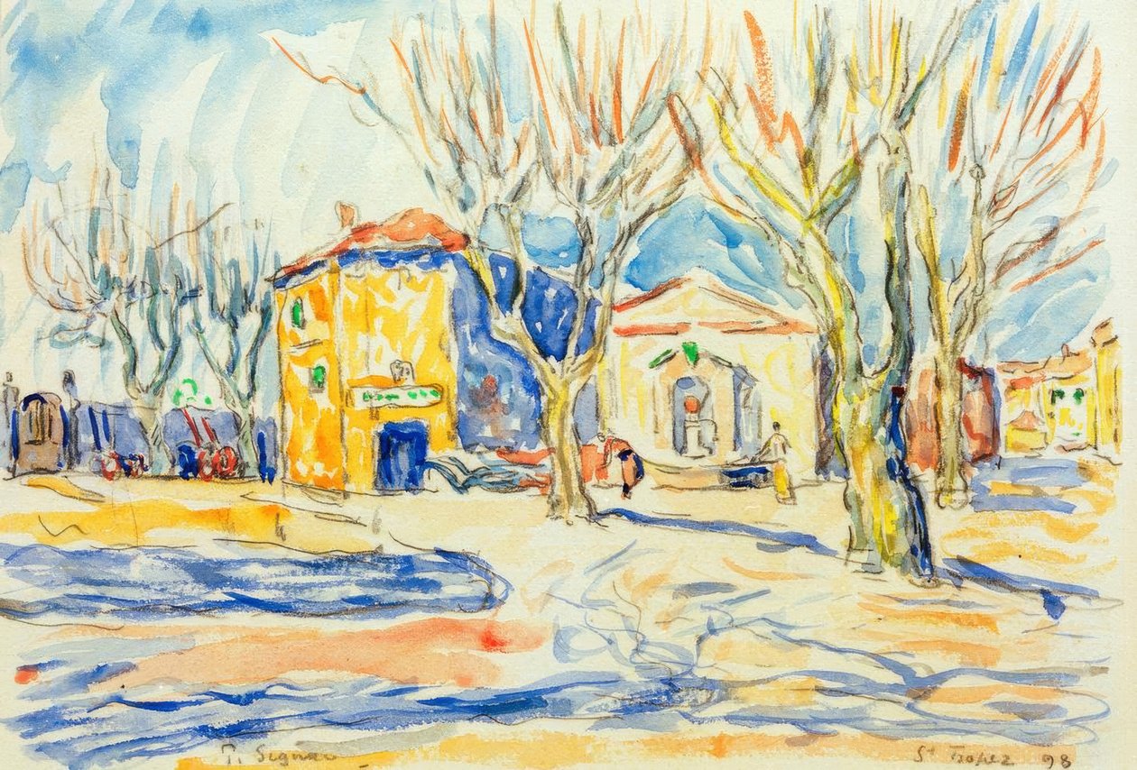Saint-Tropez landskab af Paul Signac