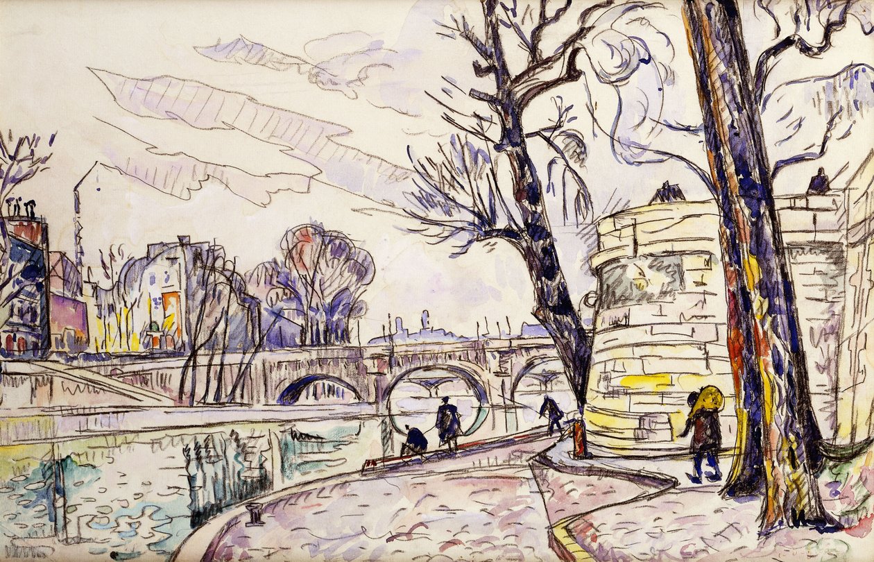 Seine kaj, af Paul Signac