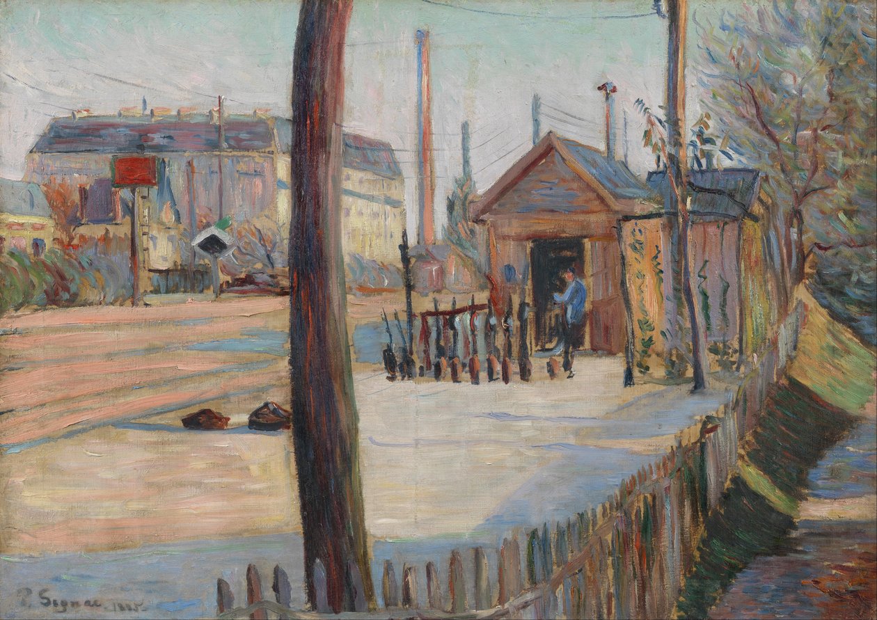 Jernbaneknudepunkt nær Bois-Colombes af Paul Signac