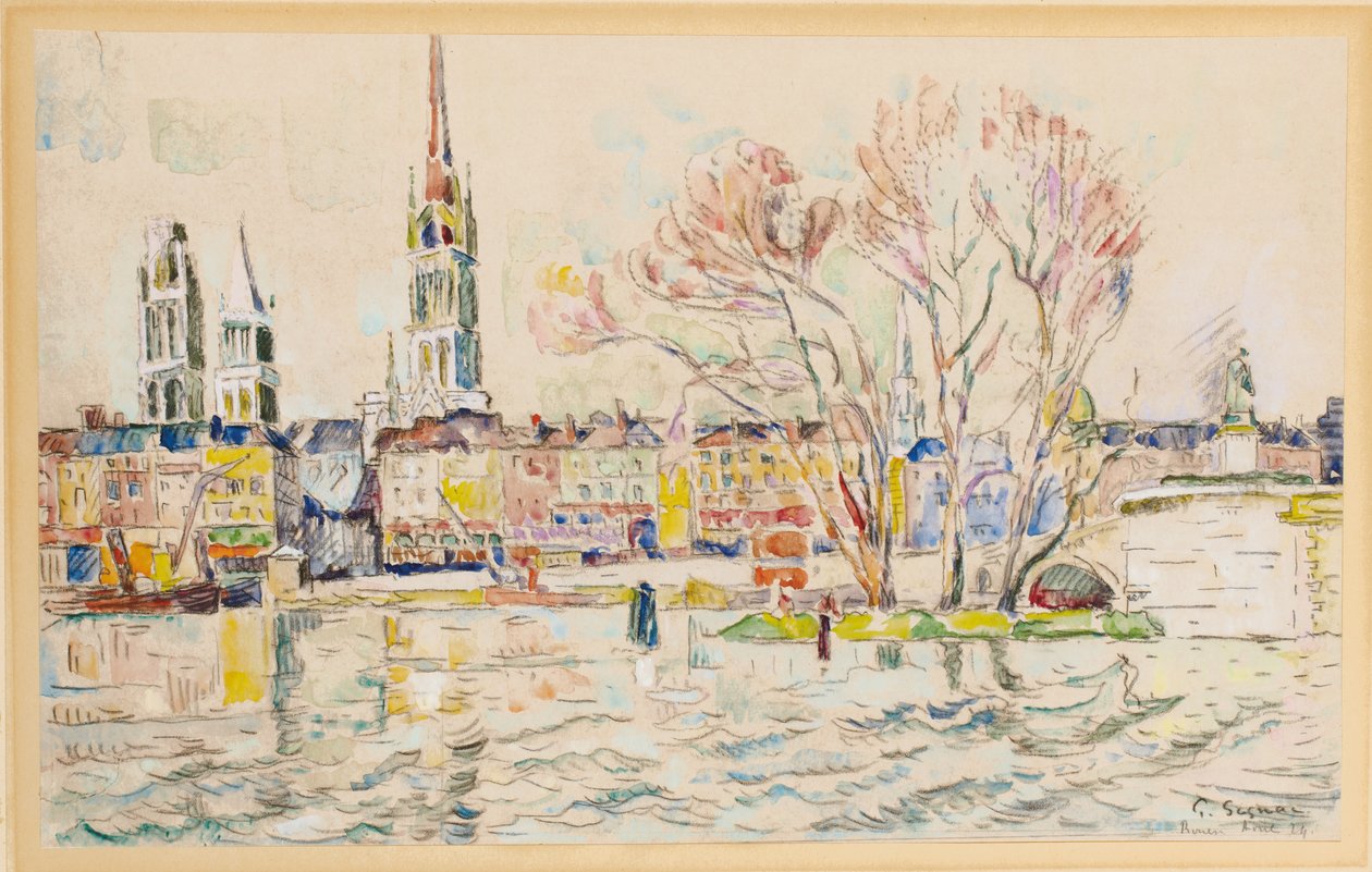 Rouen, 1924 af Paul Signac