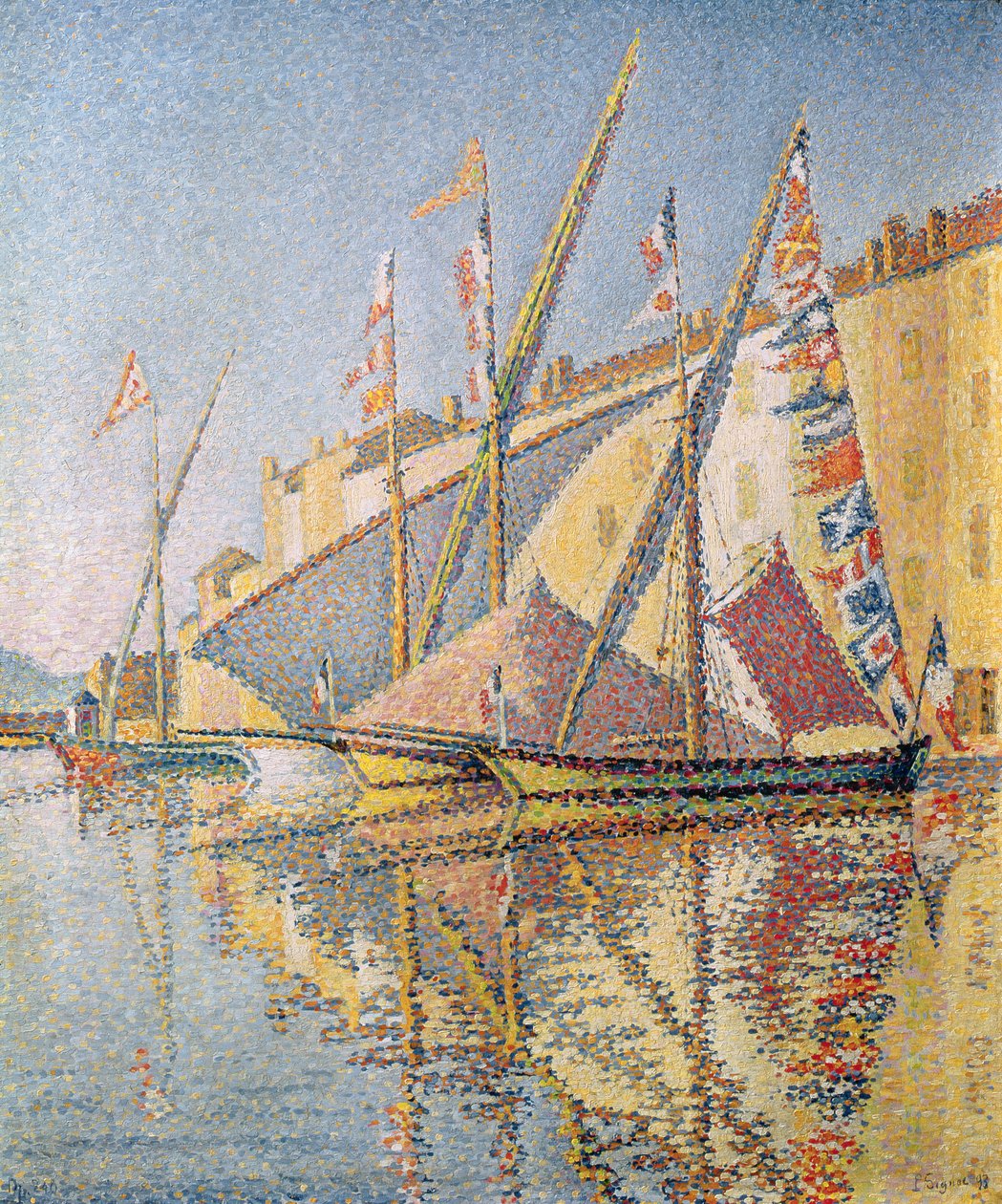 Sejlbåde i St. Tropez Havn, 1893 af Paul Signac